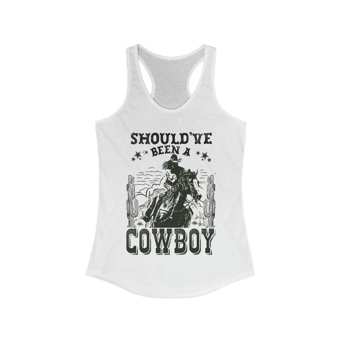 Should've Been a Cowboy Tank Top | Country Graphic Tee Tank | Western Tank Tops
