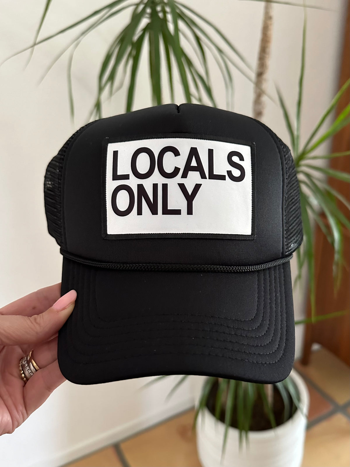 Locals Only Trucker Hat | Black Trucker Hat by Haute Sheet
