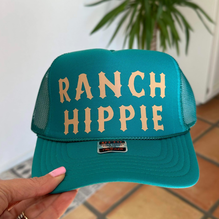 The Ranch Hippie Trucker Hat | Women's Trucker Hats Teal