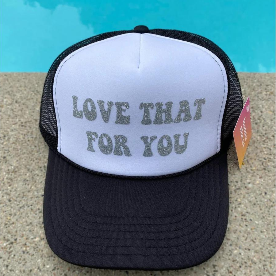 Black and White Trucker Hat | Love That For You | Punchy Hats