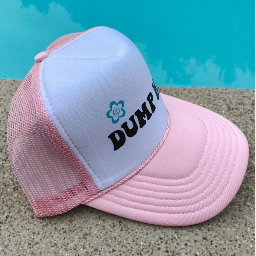 Dump Him | White and Pink Trucker Hat | Funny Hats