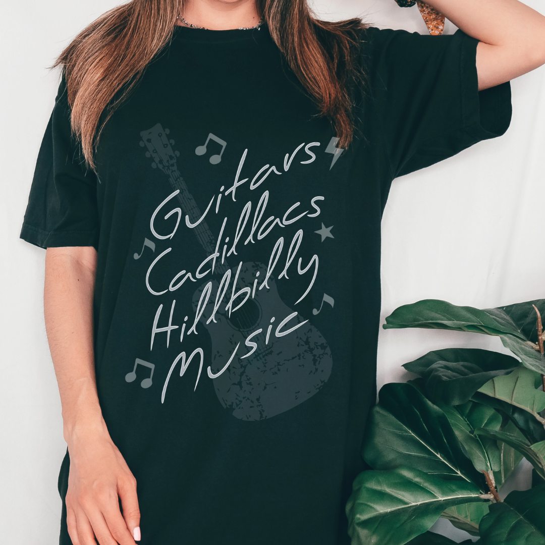 Guitars Cadillacs Hillbilly Music Tee | Western Graphic T-Shirt | Country Graphic Tee