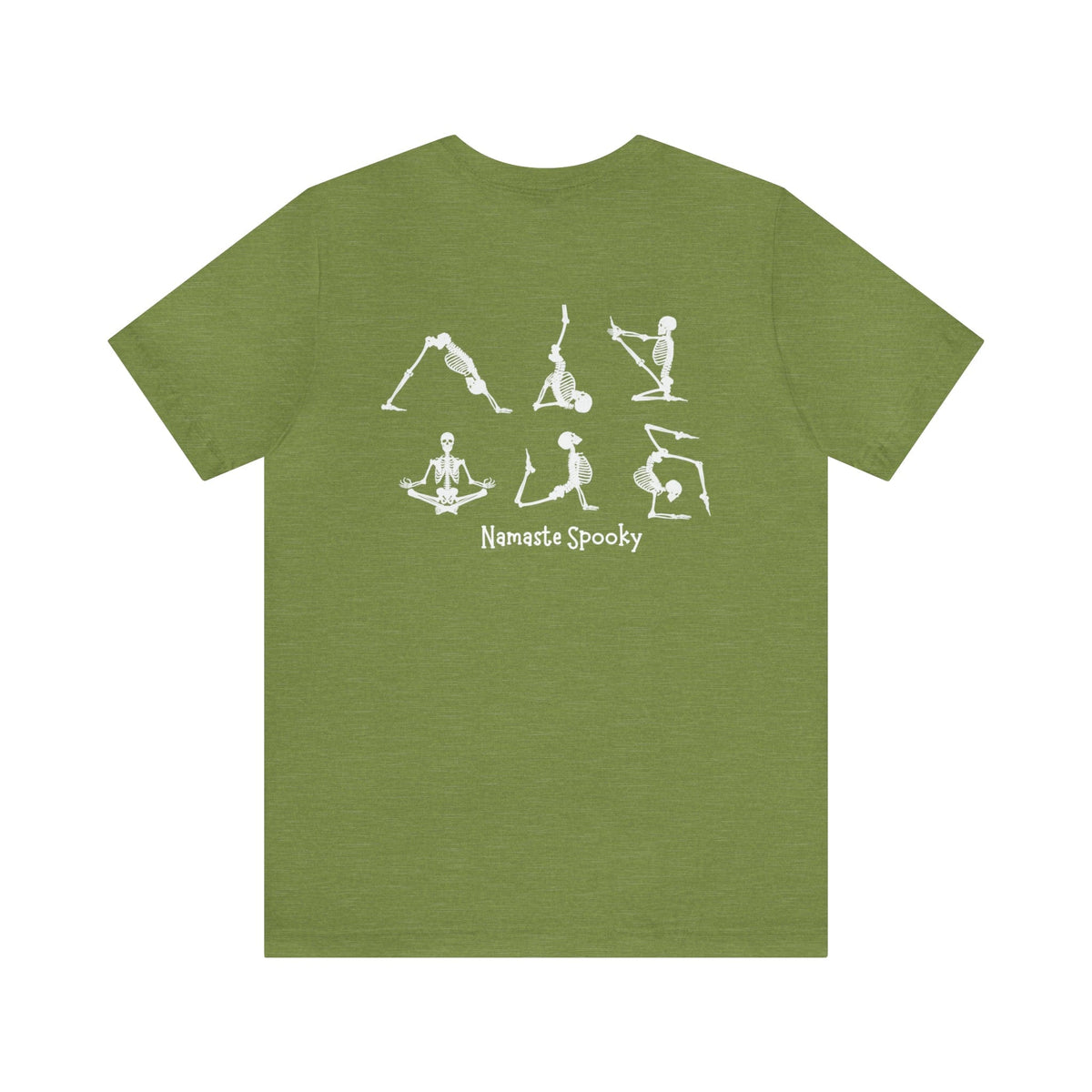 T-Shirt Heather Green / S Namaste Spooky Short Sleeve Graphic Tee