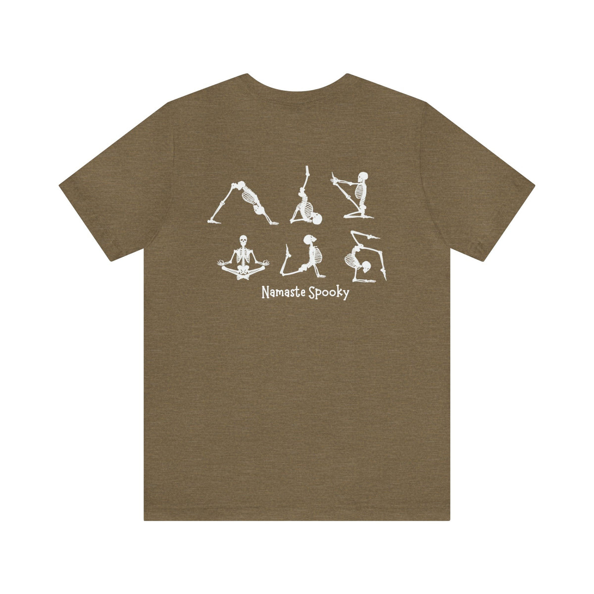 T-Shirt Heather Olive / S Namaste Spooky Short Sleeve Graphic Tee