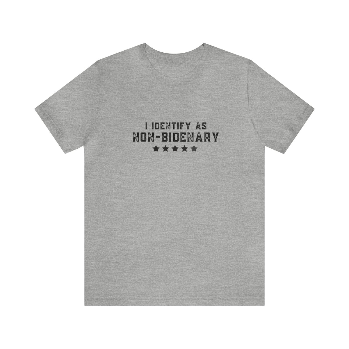 T-Shirt Athletic Heather / XS Non-Bidenary Unisex Jersey Short Sleeve Graphic Tee