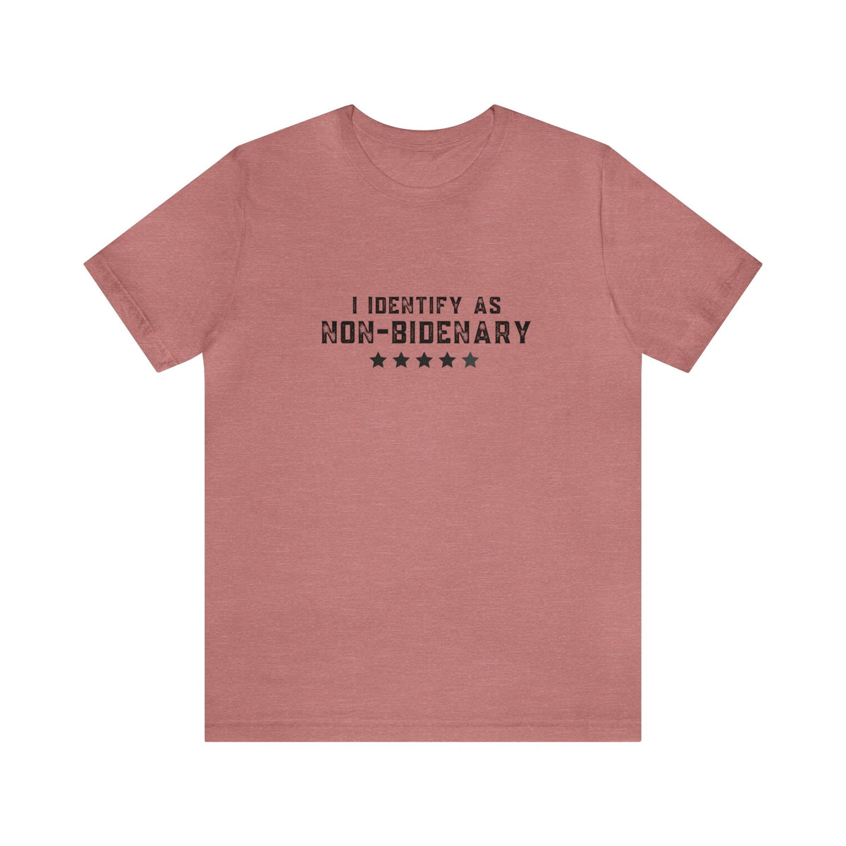 T-Shirt Heather Mauve / XS Non-Bidenary Unisex Jersey Short Sleeve Graphic Tee