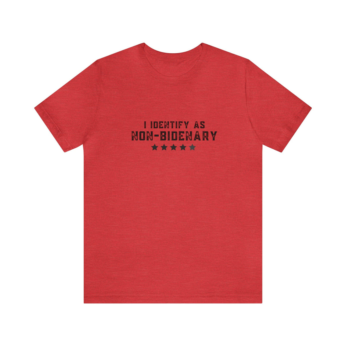 T-Shirt Heather Red / XS Non-Bidenary Unisex Jersey Short Sleeve Graphic Tee