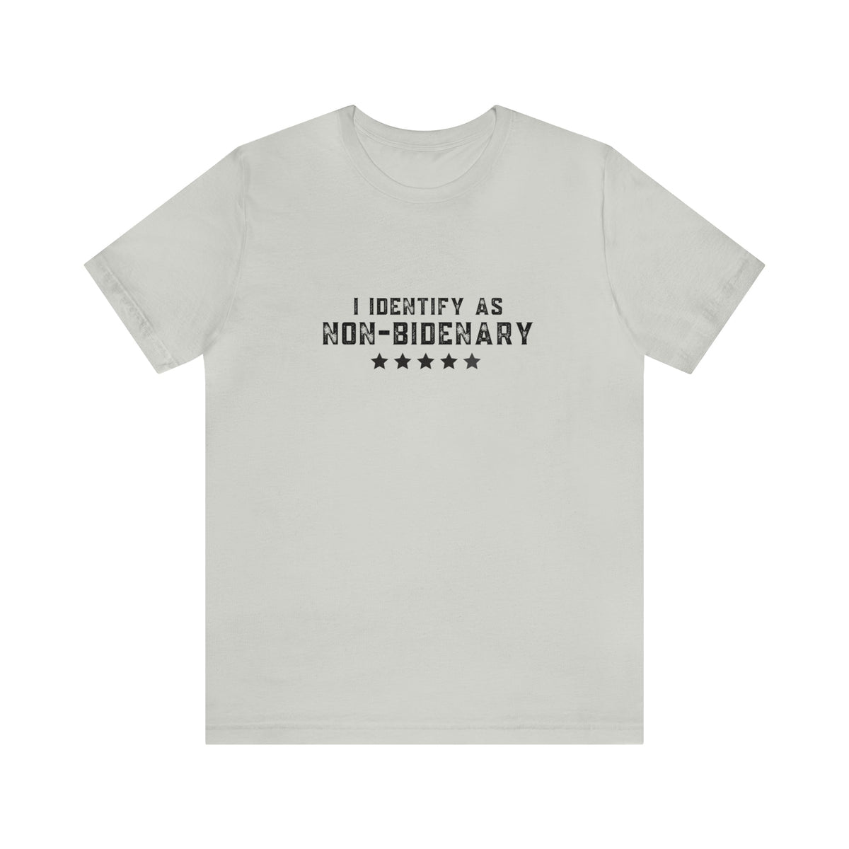 T-Shirt Silver / XS Non-Bidenary Unisex Jersey Short Sleeve Graphic Tee