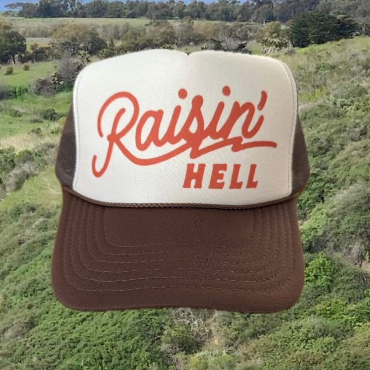 Raisin' Hell Trucker Hat | Country Truckers Hat by Haute Sheet