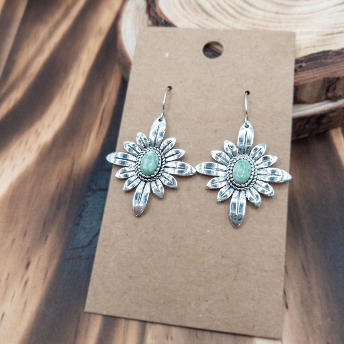 Blooming Flower | Silver Dangle Earrings Earrings TheFringeCultureCollective