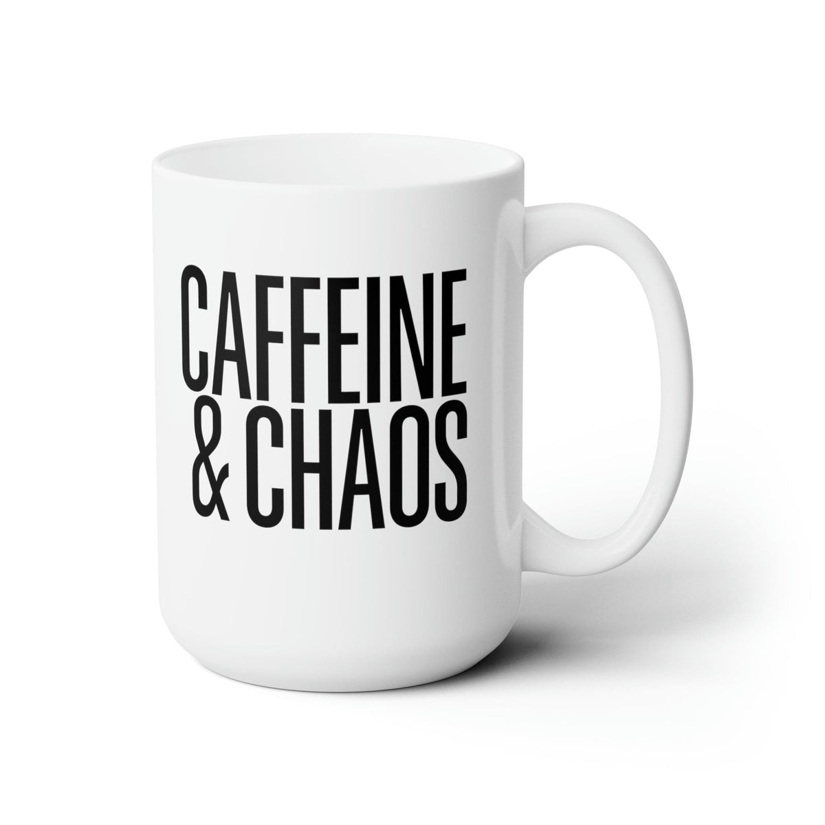 Caffeine and Chaos Ceramic Mug 15oz | Coffee Lover Gifts | Caffeine Queen Mug TheFringeCultureCollective