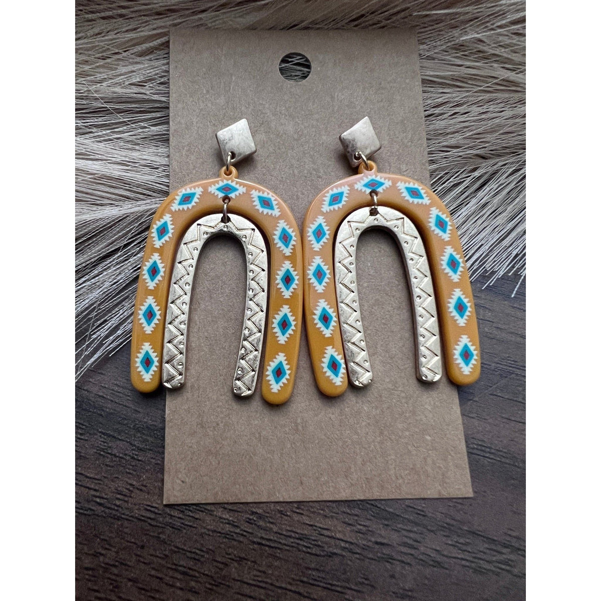 Cassidy Resin Arch Earrings Western Earrings TheFringeCultureCollective