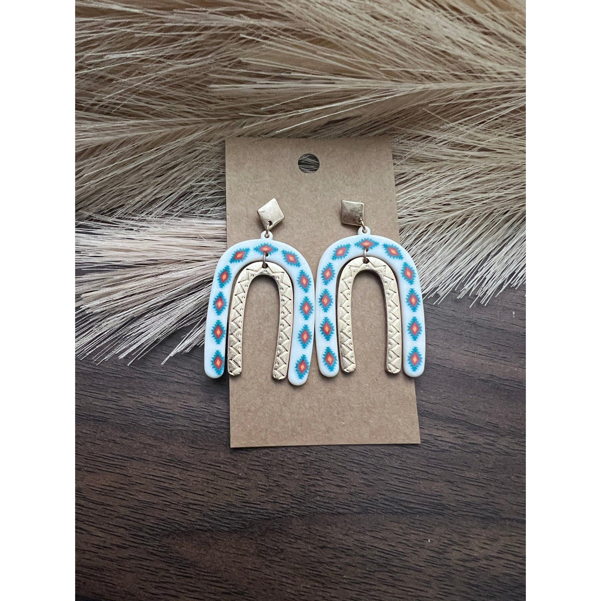 Cassidy Resin Arch Earrings Western Earrings TheFringeCultureCollective