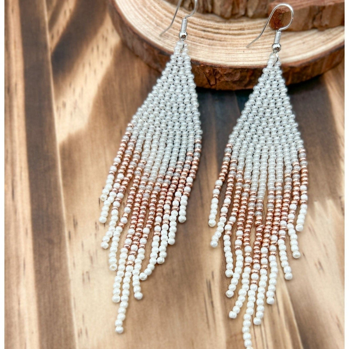 Ceremony Fringe Beaded Earrings Beaded Earrings TheFringeCultureCollective
