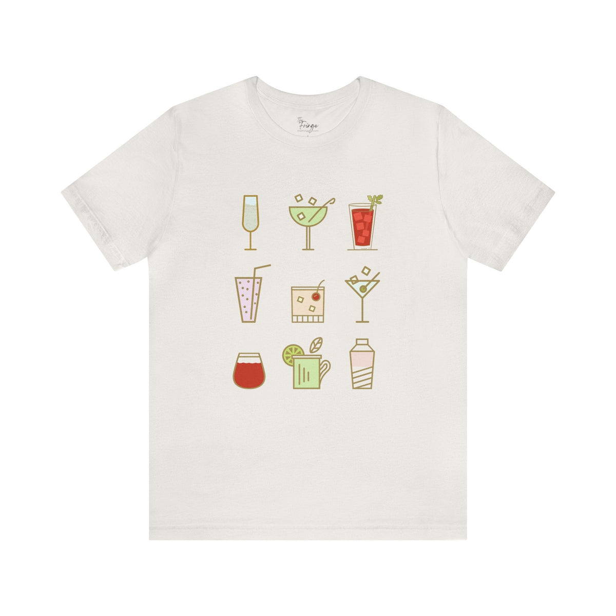 Cocktail Lover Short Sleeve Graphic Tee | Brunch T-shirt | Mixed Drink Lovers Ladies Top | Birthday Gift | Brunch Group Shirts T-Shirt TheFringeCultureCollective