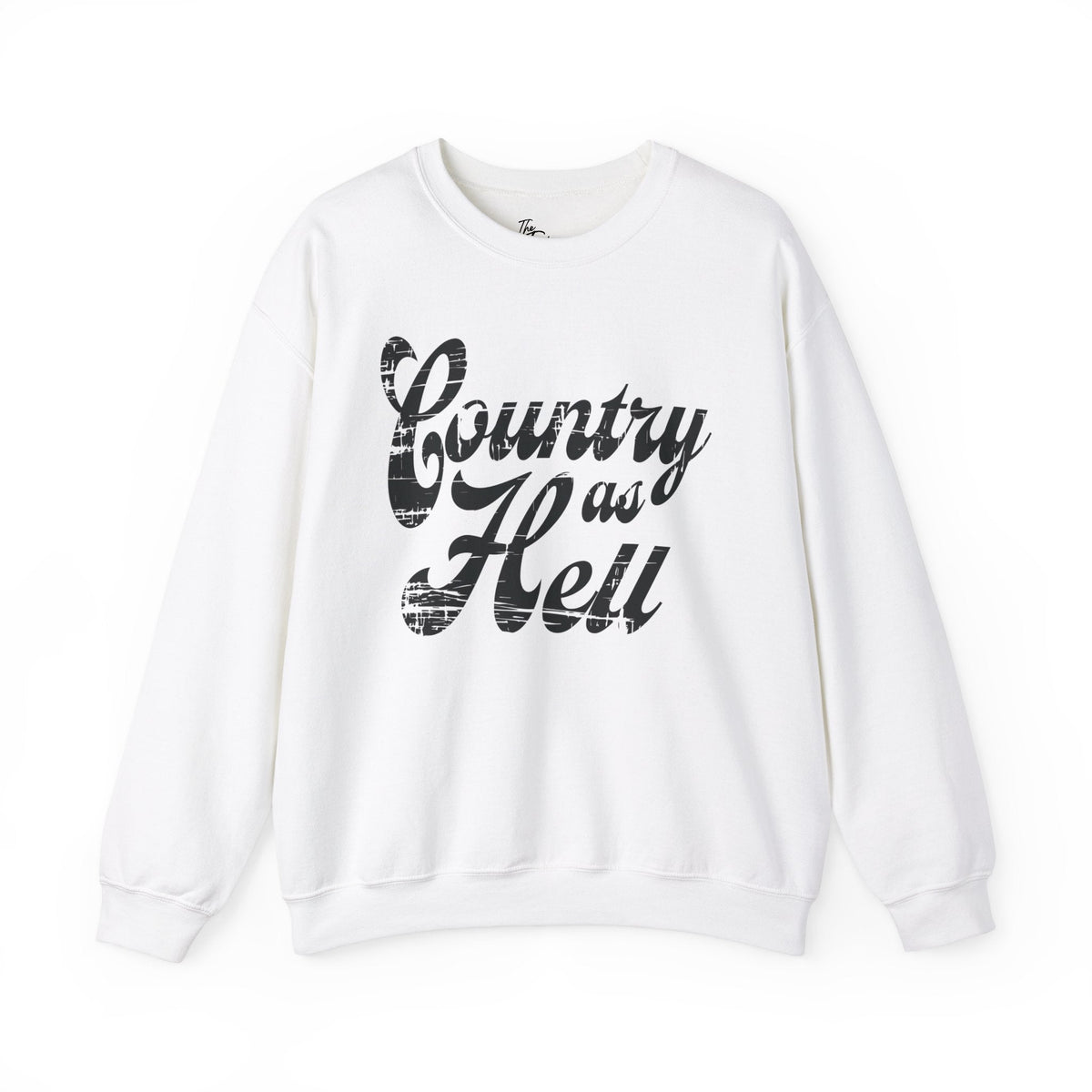 Country As Hell Crewneck Western Sweatshirt | Black and White Sweatshirt Sweatshirt TheFringeCultureCollective