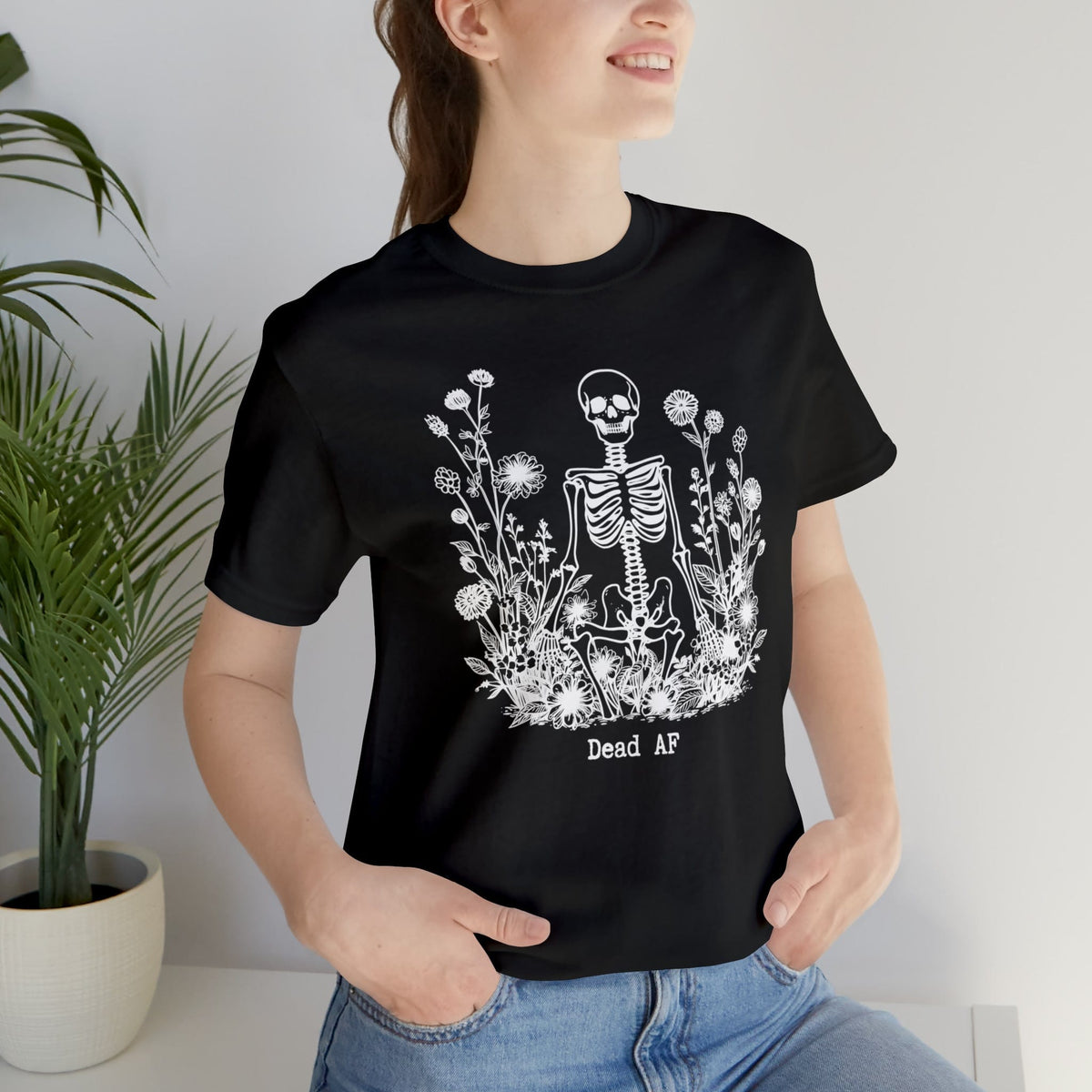 Dead AF Short Sleeve Graphic Tee T-Shirt TheFringeCultureCollective