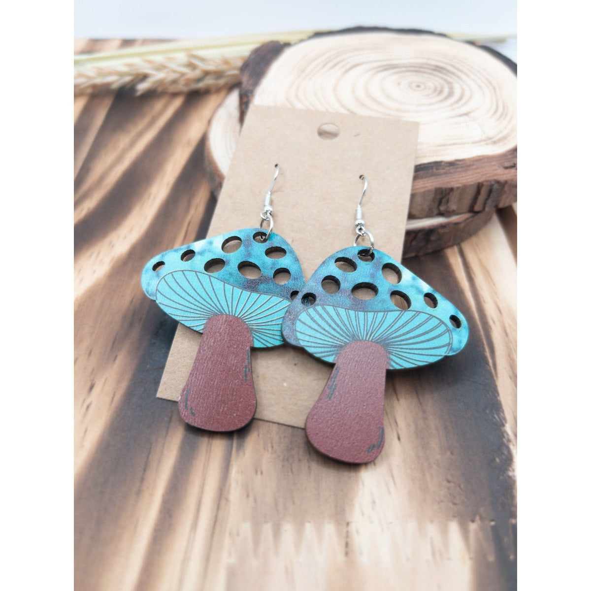 Down The Rabbit Hole Mushroom Earrings TheFringeCultureCollective