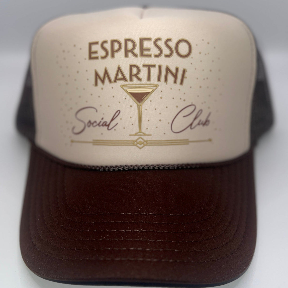 Espresso Martini Hat| Brown Trucker Hat by Haute Sheet Hats TheFringeCultureCollective
