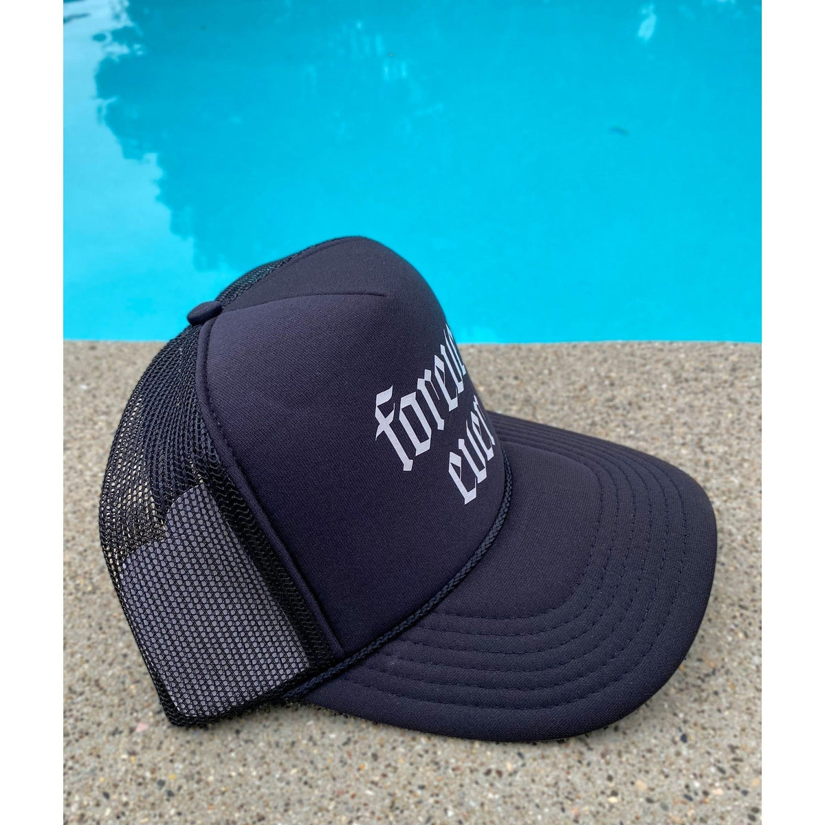 Forever Ever - Black Trucker Hat by Haute Sheet Hats TheFringeCultureCollective