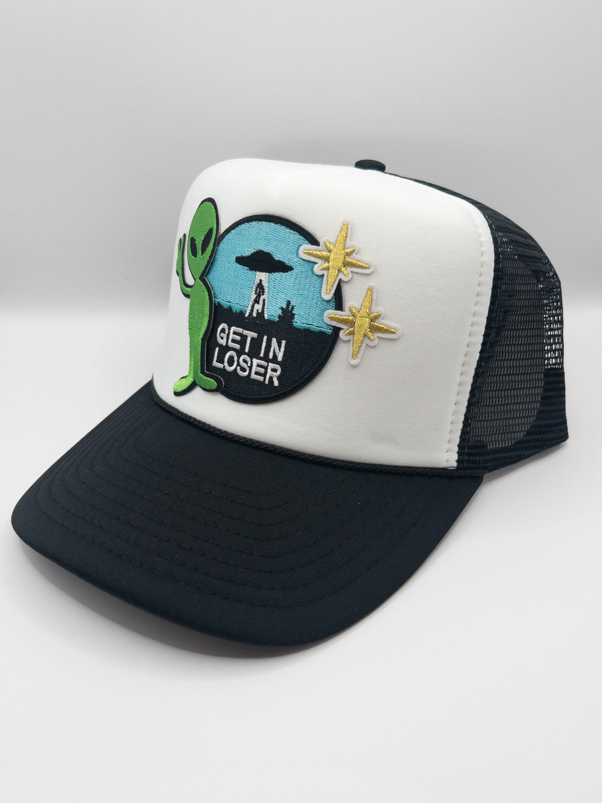 Get In Loser Alien Hat | Patch Trucker Hat | Trendy Trucker Hats Hats TheFringeCultureCollective