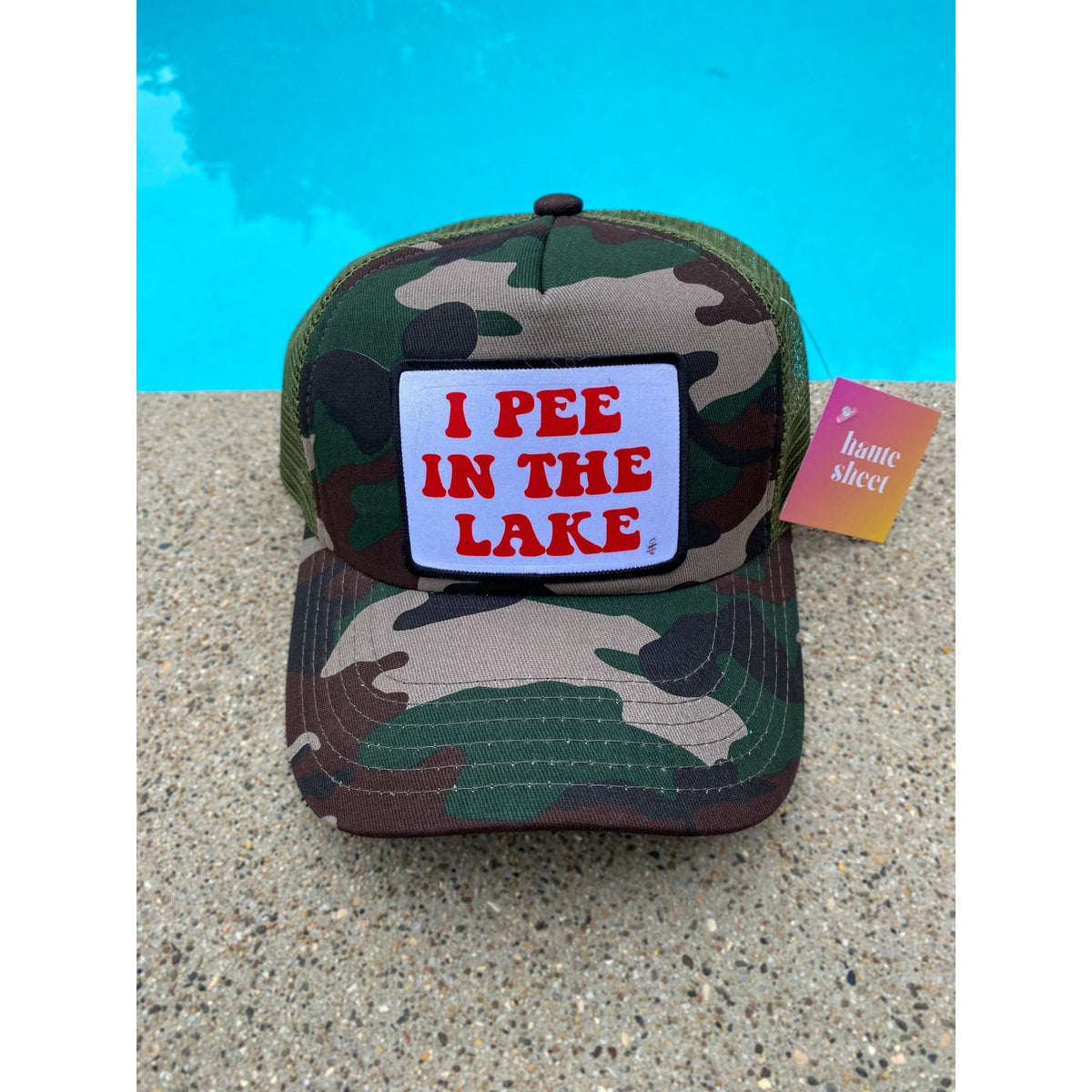 I Pee In The Lake | Patch Trucker Hat | Haute Sheet Trucker Hat Hats TheFringeCultureCollective
