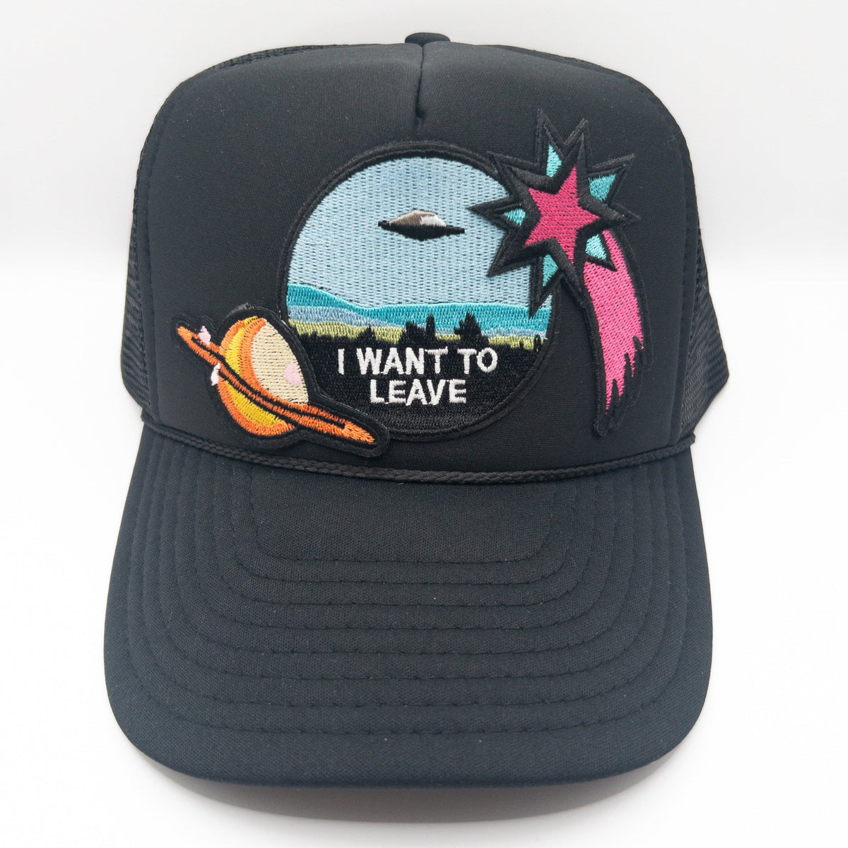 I Want To Leave Alien Hat | Patch Trucker Hat | Trendy Trucker Hat Hats TheFringeCultureCollective