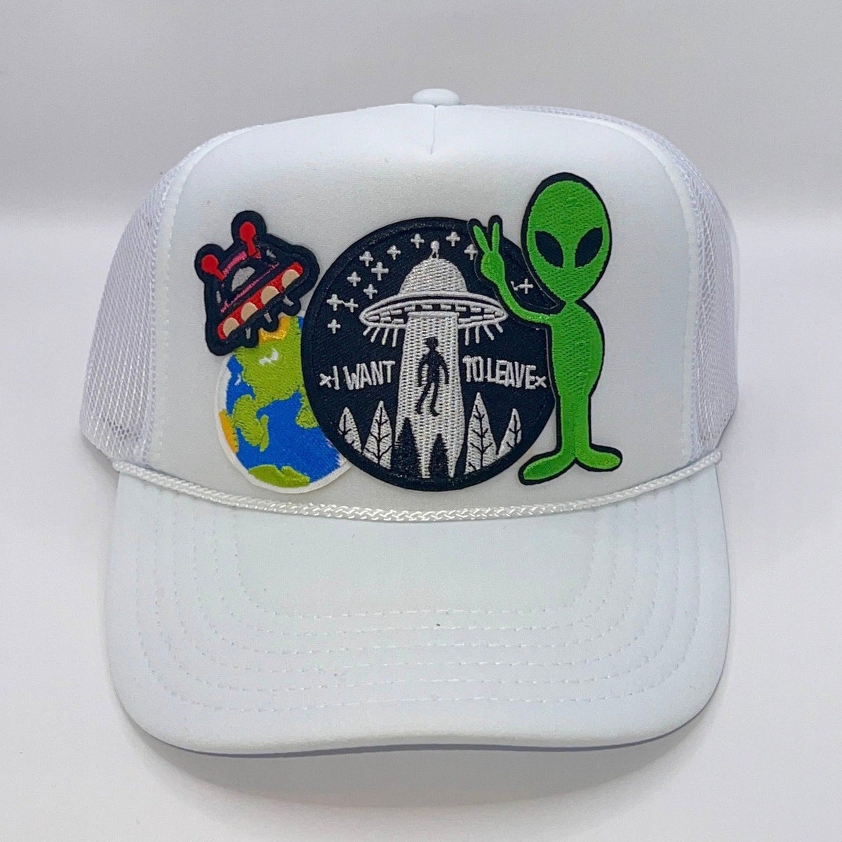 I Want To Leave Alien Hat | Patch Trucker Hat | Trendy Trucker Hats Hats TheFringeCultureCollective