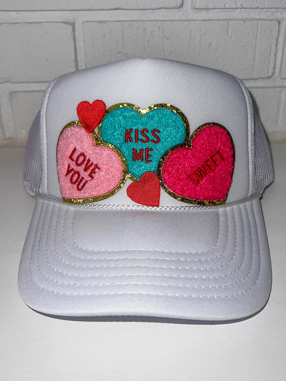 Kiss me Valentine's Hat | Patch Trucker Hat | Trendy Trucker Hats Hats TheFringeCultureCollective