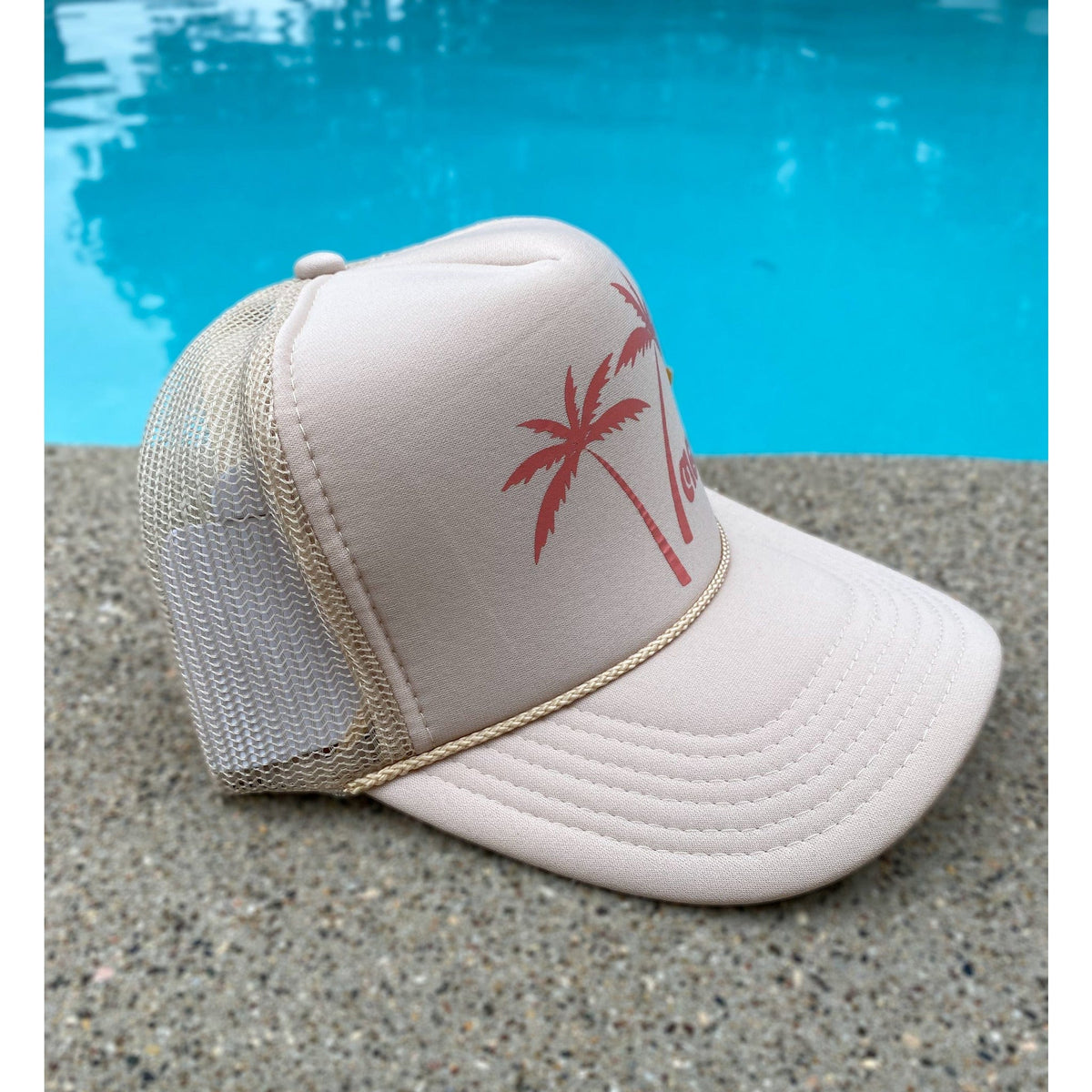 Mañana Palm Tree- Haute Sheet Trucker Hat Hats TheFringeCultureCollective