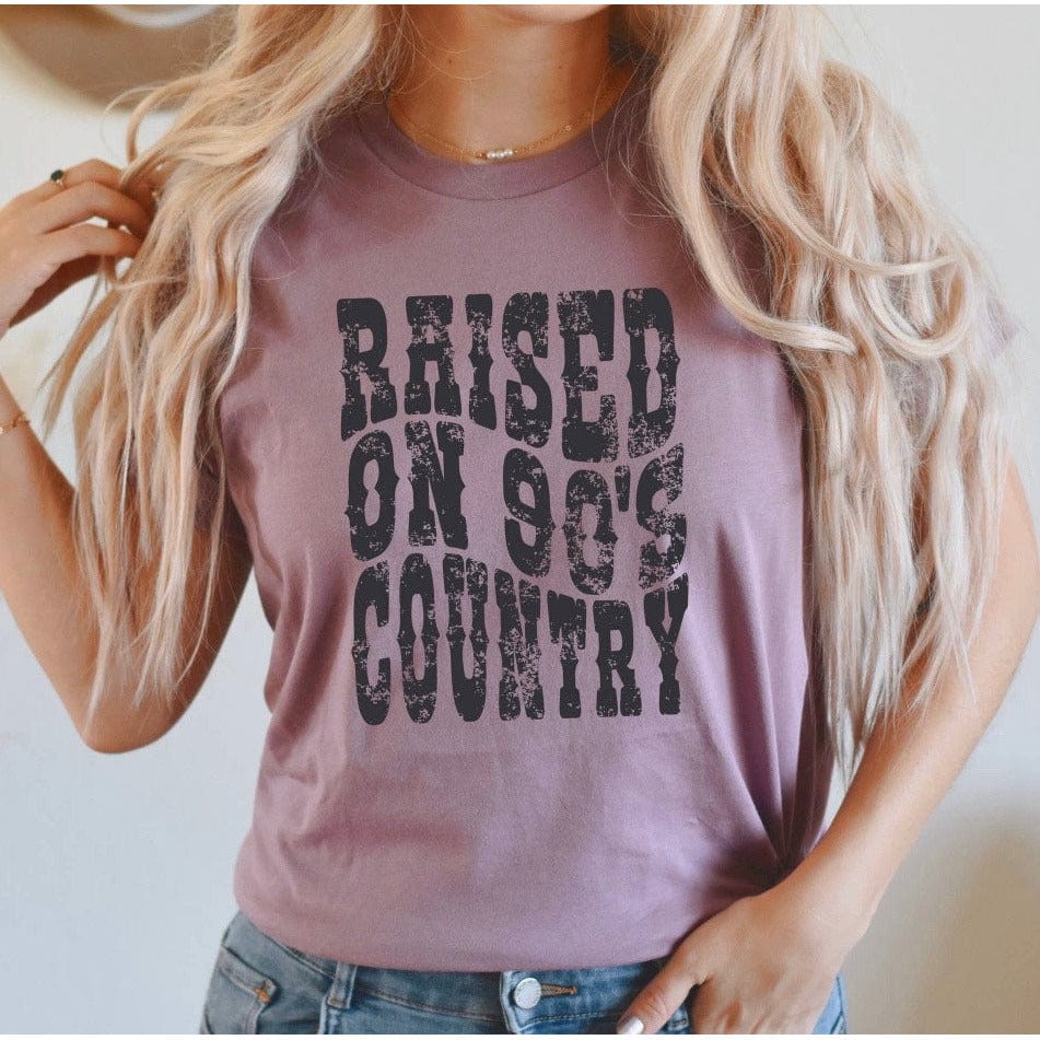 Raised on 90's Country | Country Graphic Tee Graphic T-shirt TheFringeCultureCollective