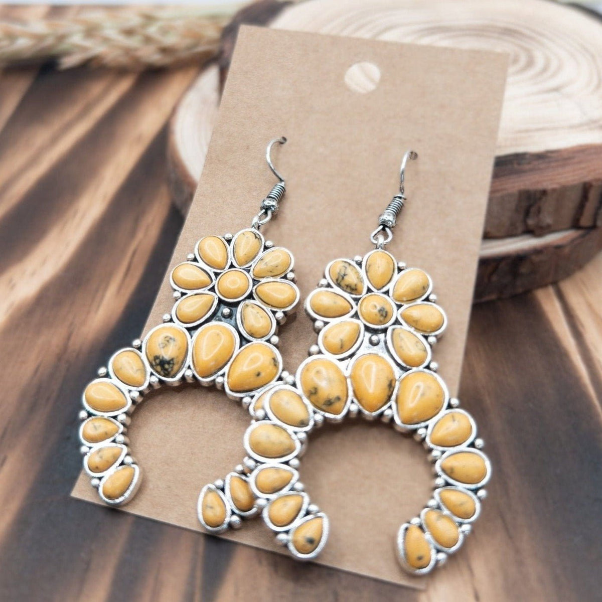 Rising Sun | Yellow squash blossom Western Earrings TheFringeCultureCollective