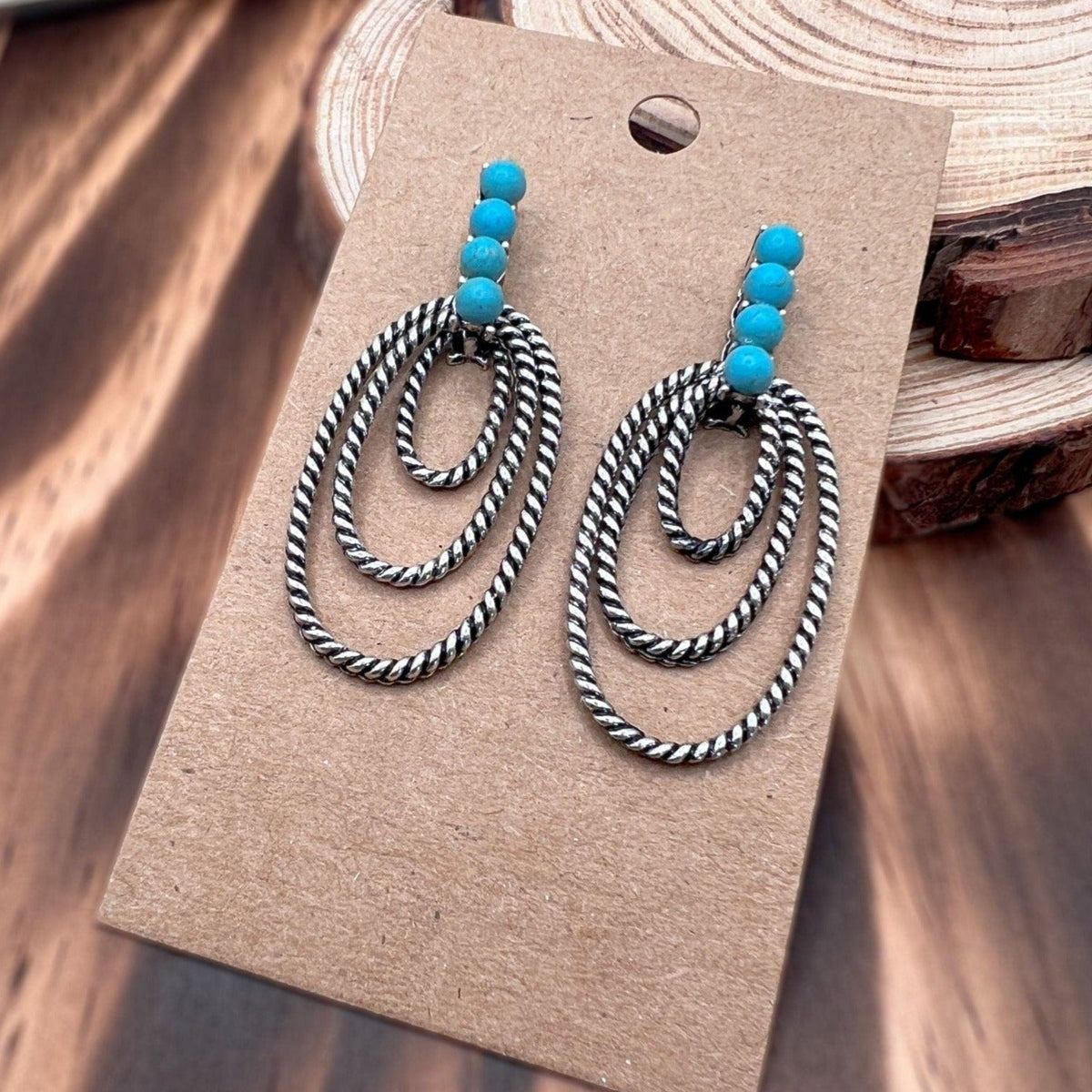 Roper Turquoise Dangle Earrings TheFringeCultureCollective