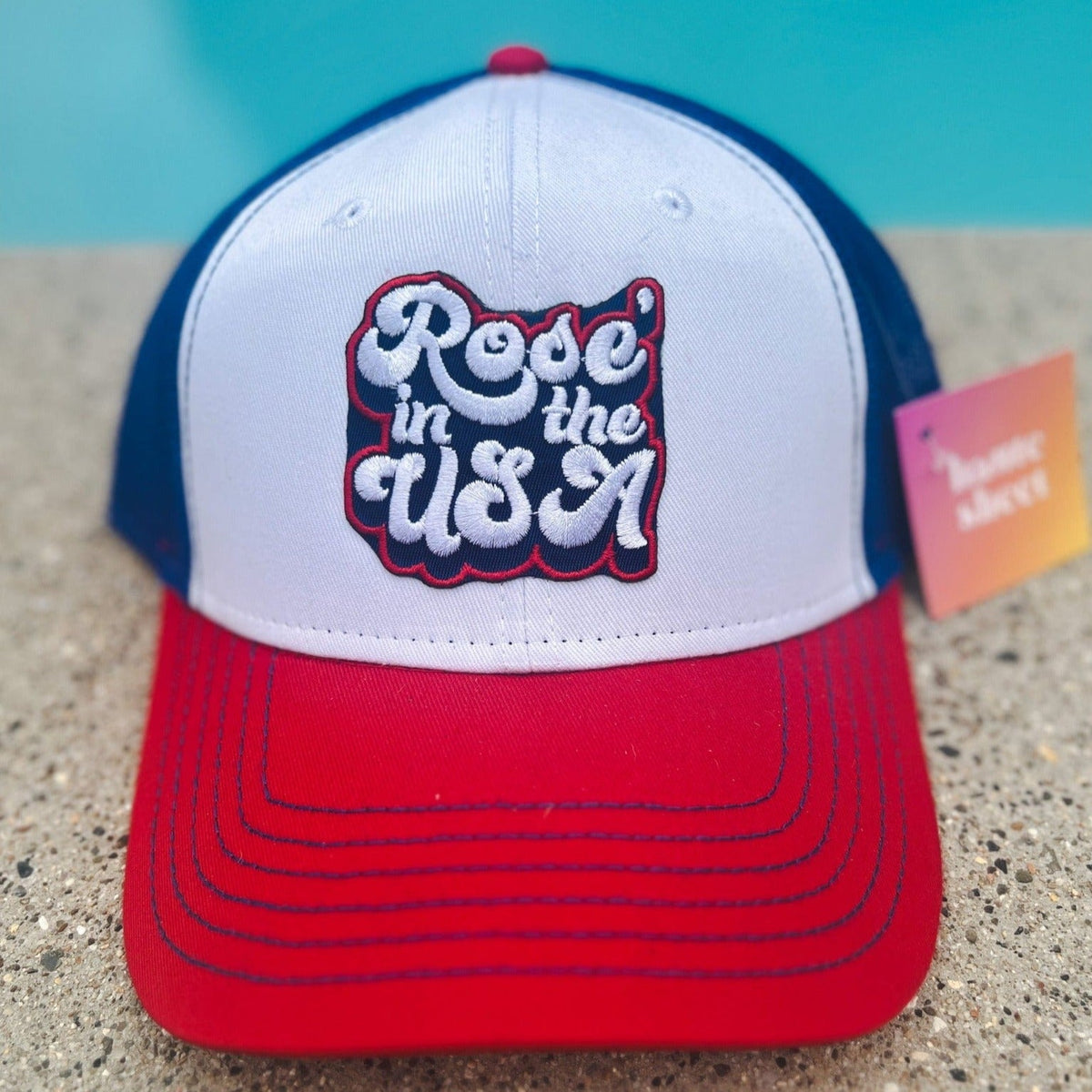 Rose' in the USA - Haute Sheet Trucker Hat Hats TheFringeCultureCollective
