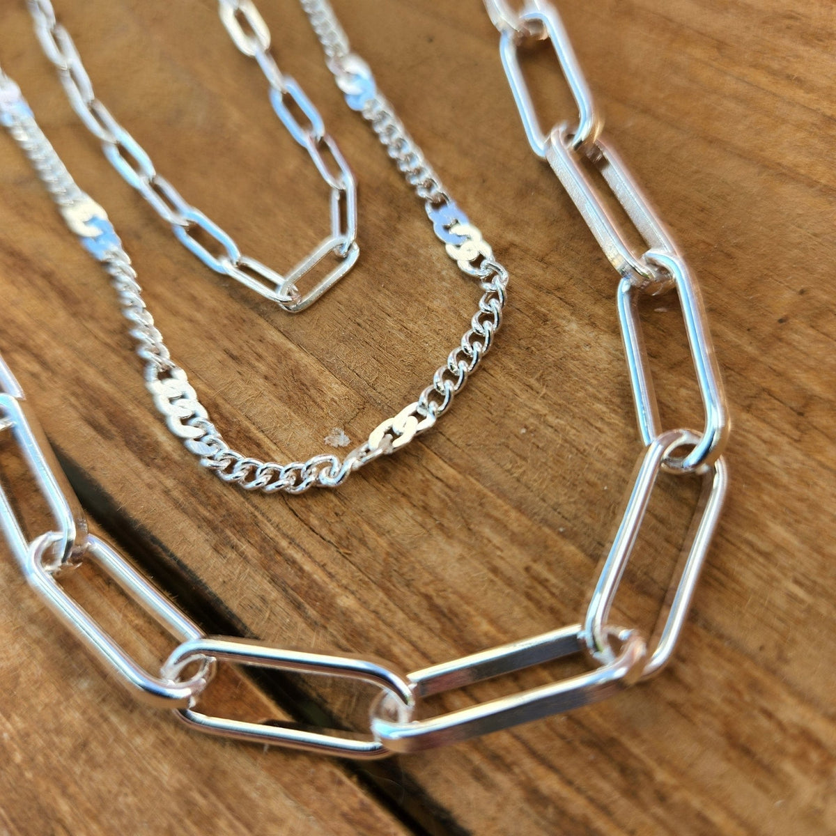 Silver Multi-Chain Necklace Necklaces TheFringeCultureCollective