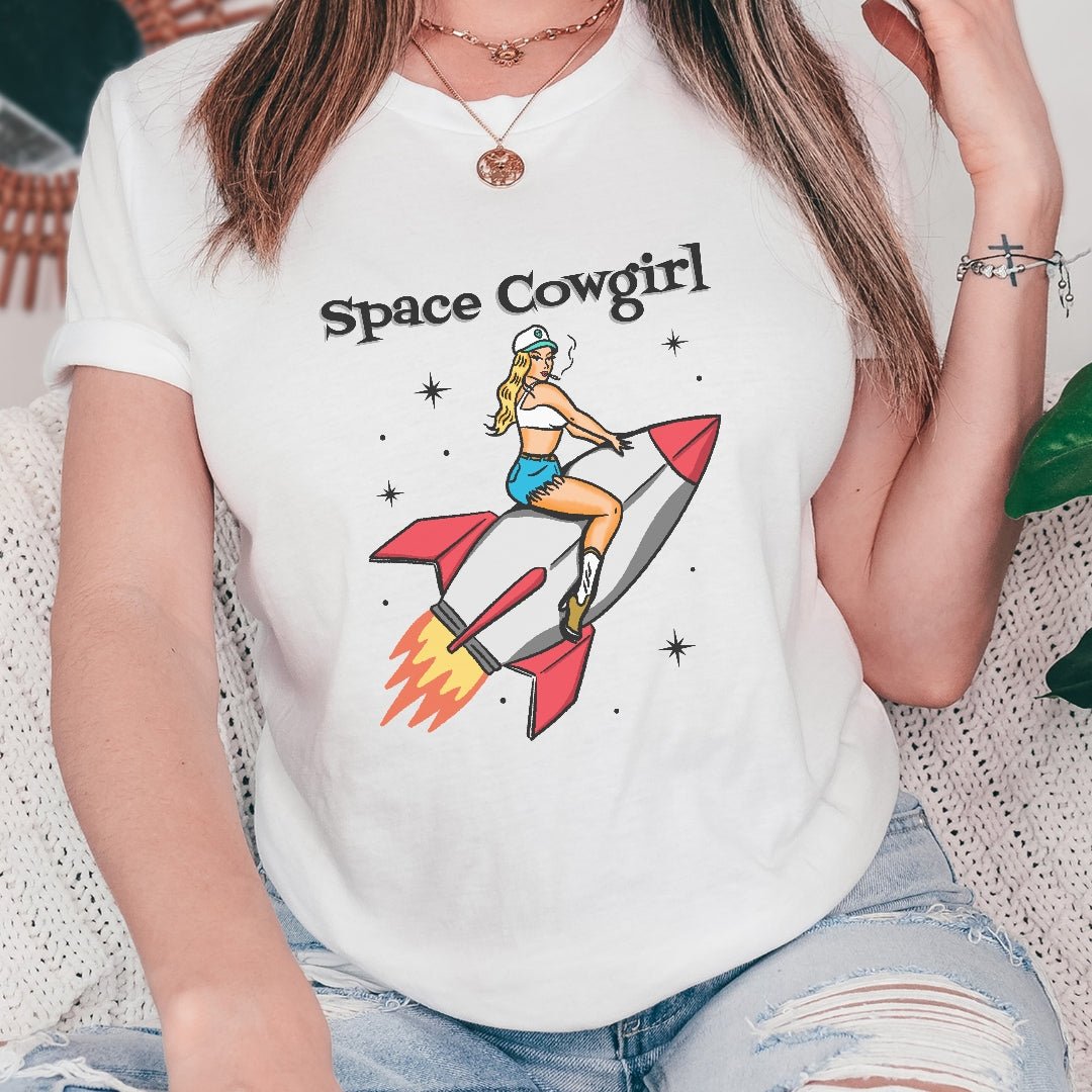 Space Cowgirl Graphic Tee | Country Graphic Tee | Original Artwork by El Ray T-Shirt TheFringeCultureCollective