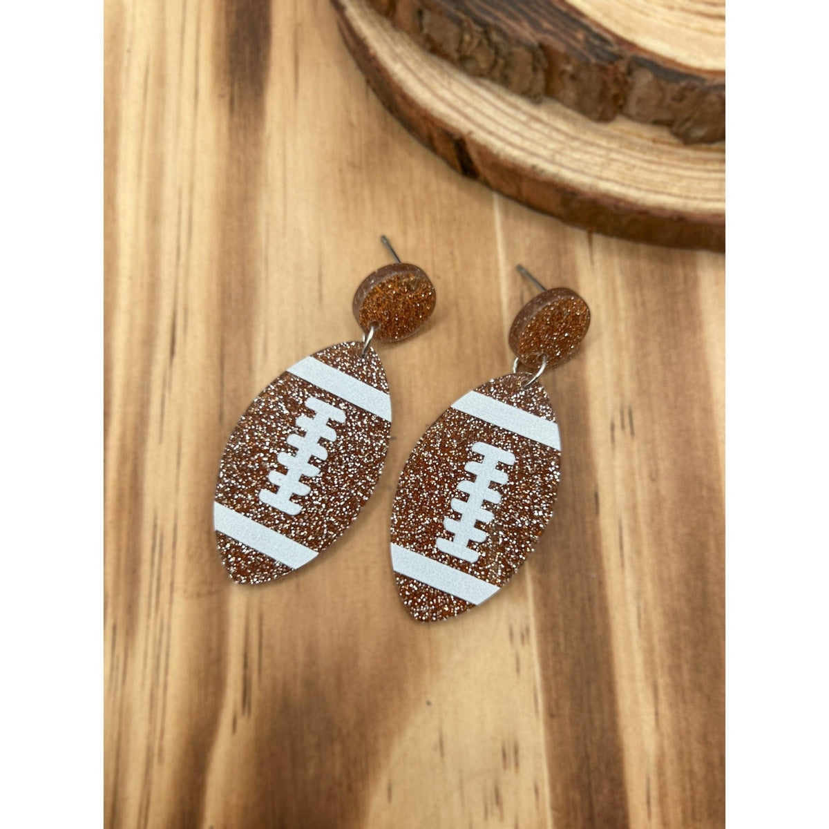 Sparkle Football Earrings Earrings TheFringeCultureCollective