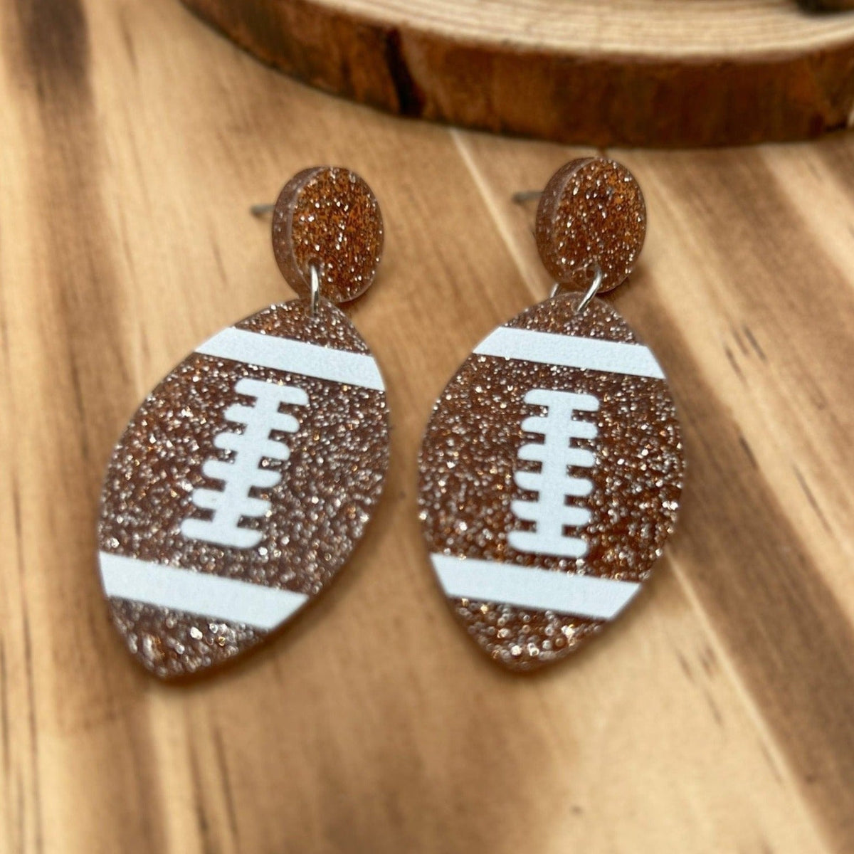Sparkle Football Earrings Earrings TheFringeCultureCollective