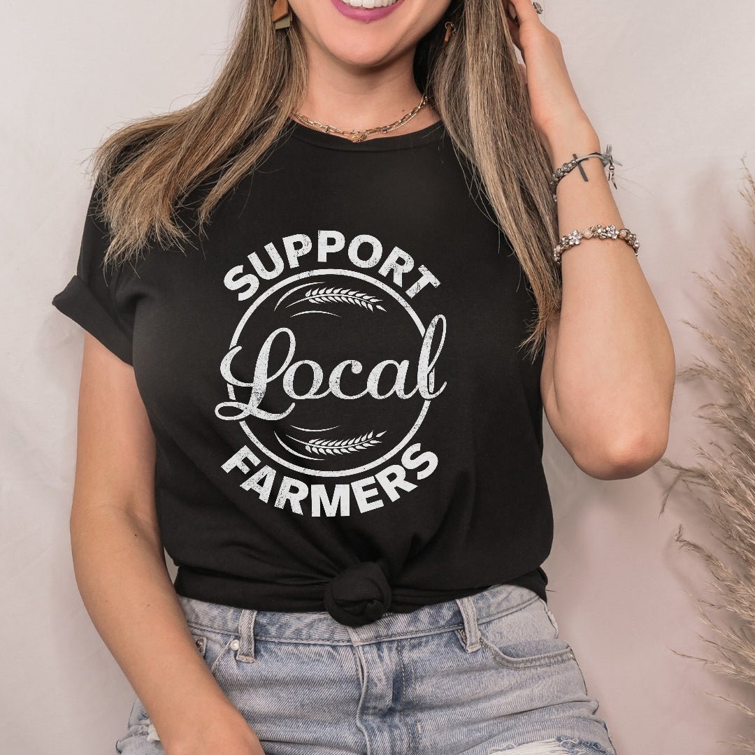 Support Local Farmers Tee | Country Graphic Tee | Western T-shirt T-Shirt TheFringeCultureCollective