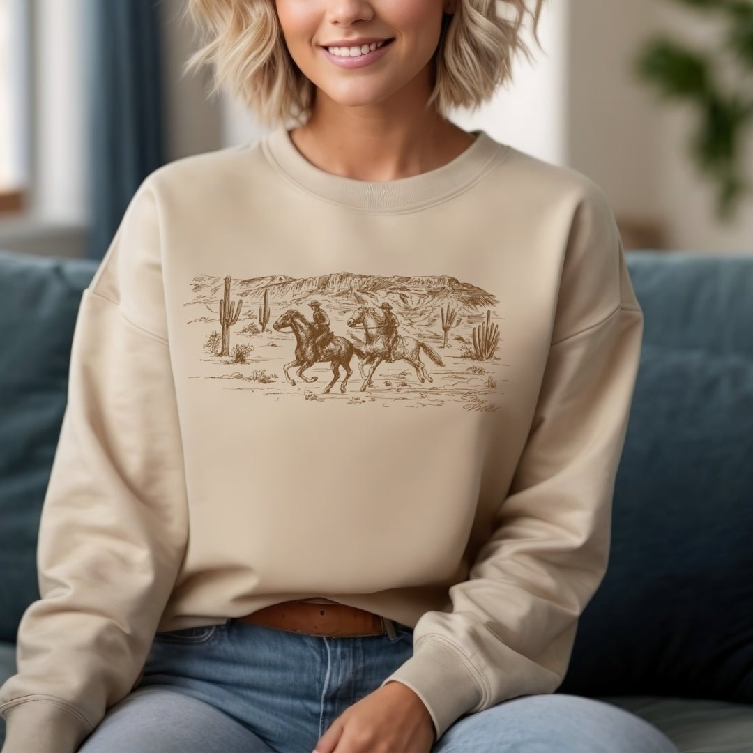 The Pony Express Stay Wild Horse Sweatshirt | Western Sweatshirt Sweatshirt TheFringeCultureCollective