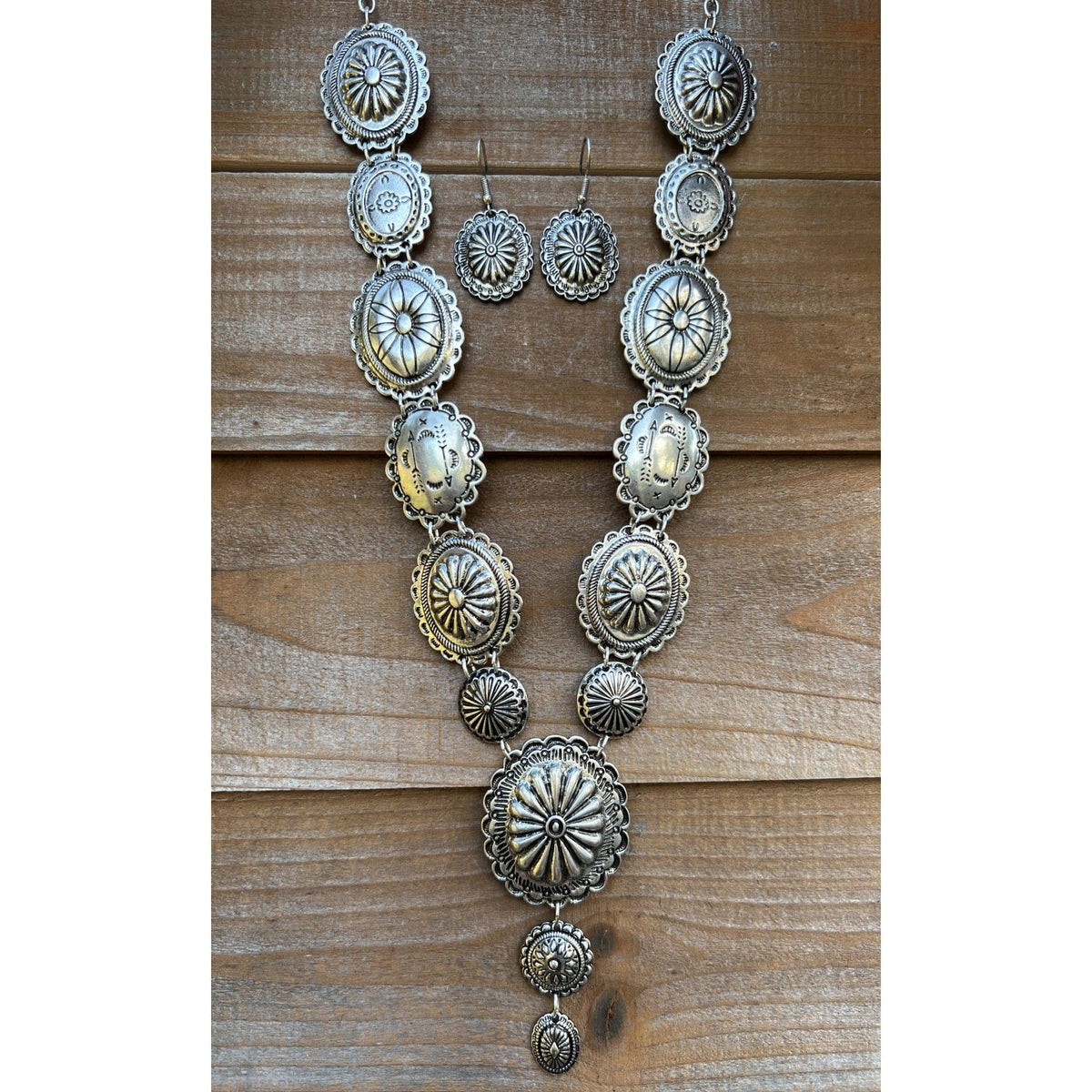 Vintage Style Concho Necklace Western Necklaces TheFringeCultureCollective
