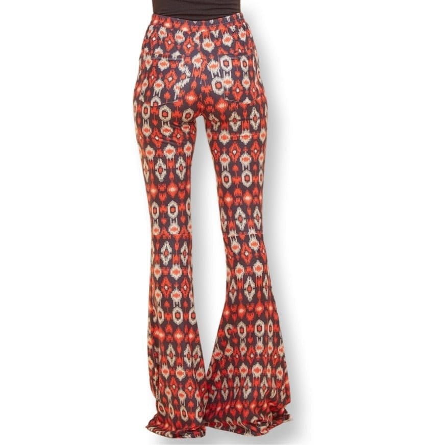 Walk this Way Bold Print Tall Bell Bottom Pants Pants TheFringeCultureCollective