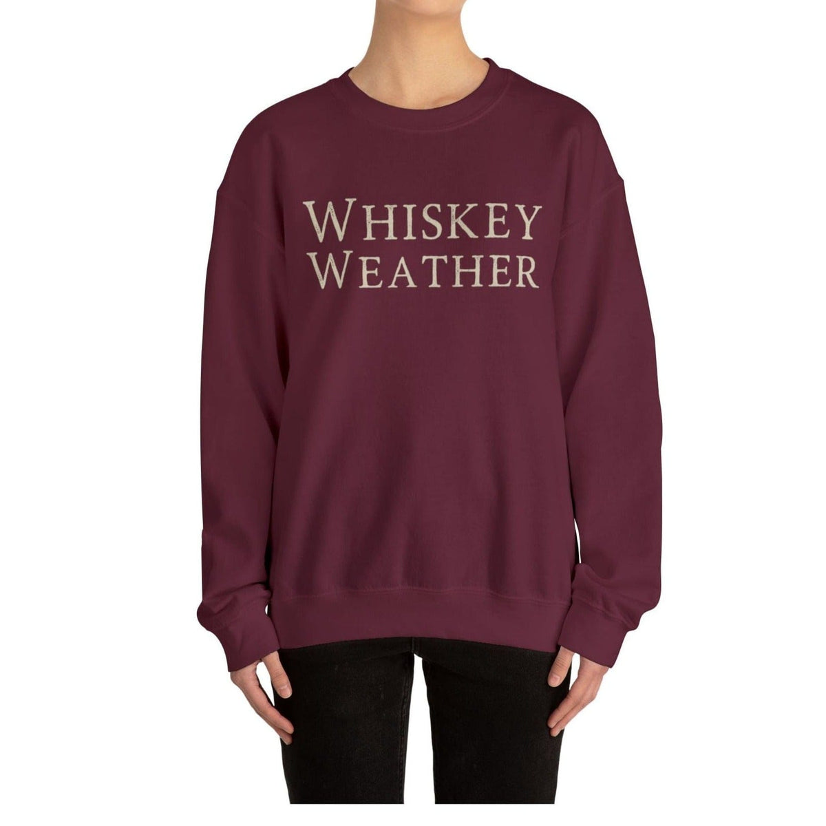 Whiskey Sweatshirt | Whiskey Weather Crewneck | Drinking Sweatshirt Sweatshirt TheFringeCultureCollective