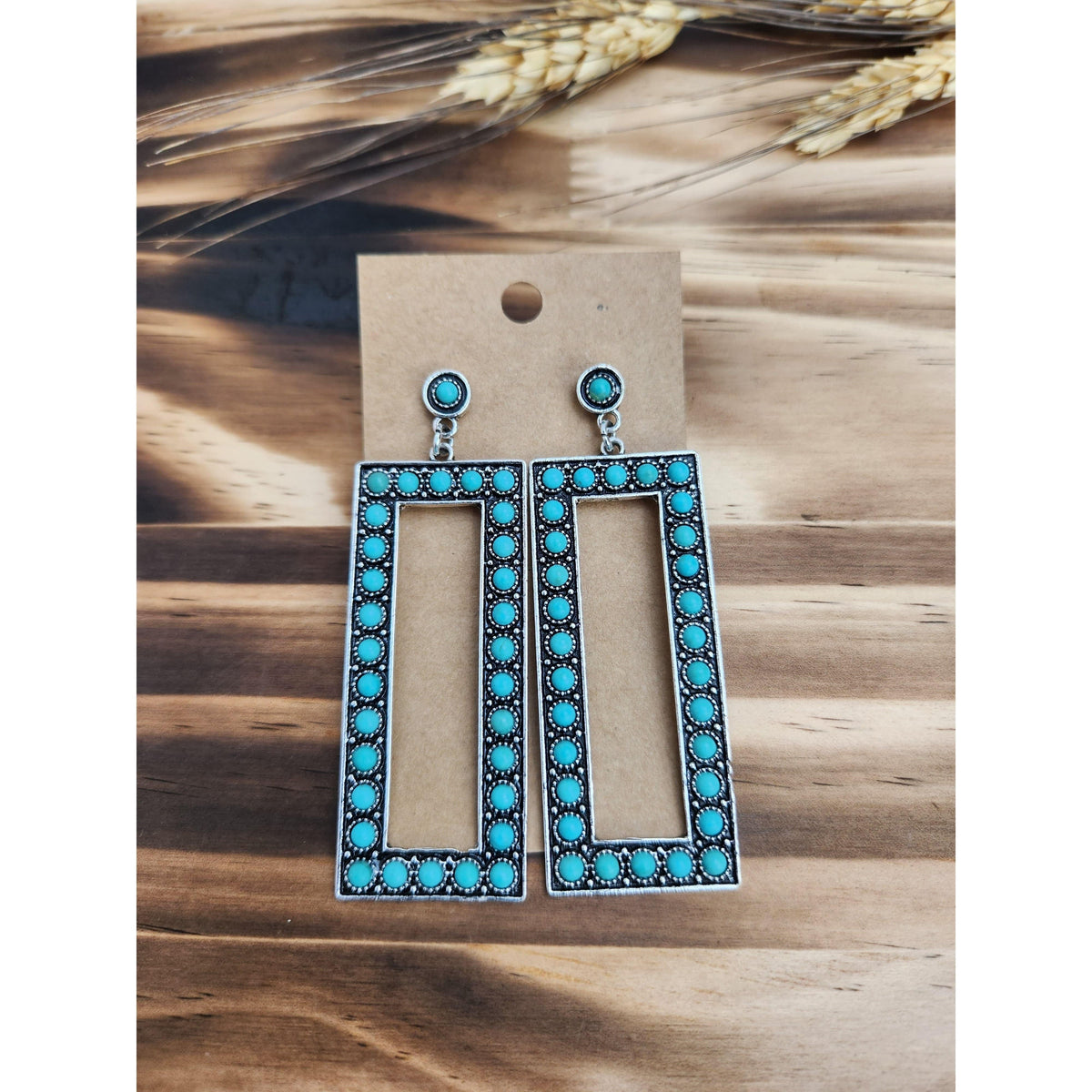 Wild Card Turquoise Earrings Earrings TheFringeCultureCollective