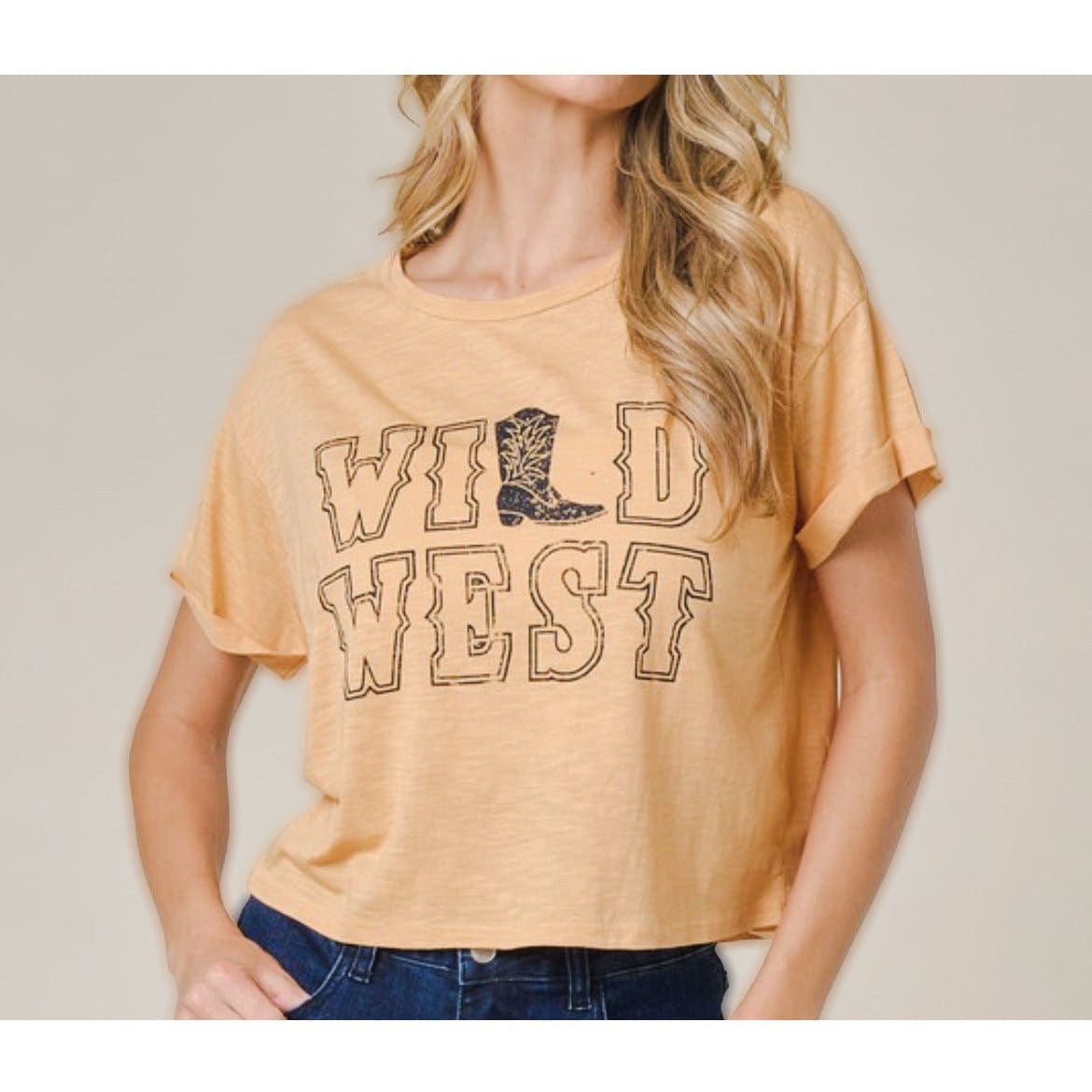 Wild West Graphic Tee | Western T-shirt | Cropped Graphic Tee Graphic T-shirt TheFringeCultureCollective