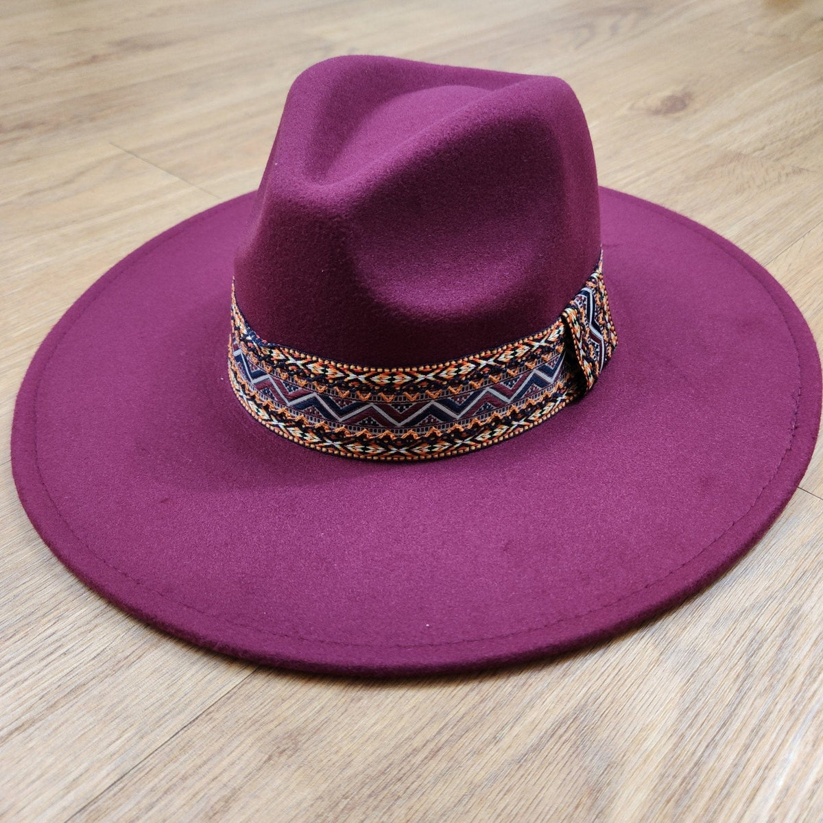 Women’s Burgundy Rancher hat Low Cost Hat TheFringeCultureCollective