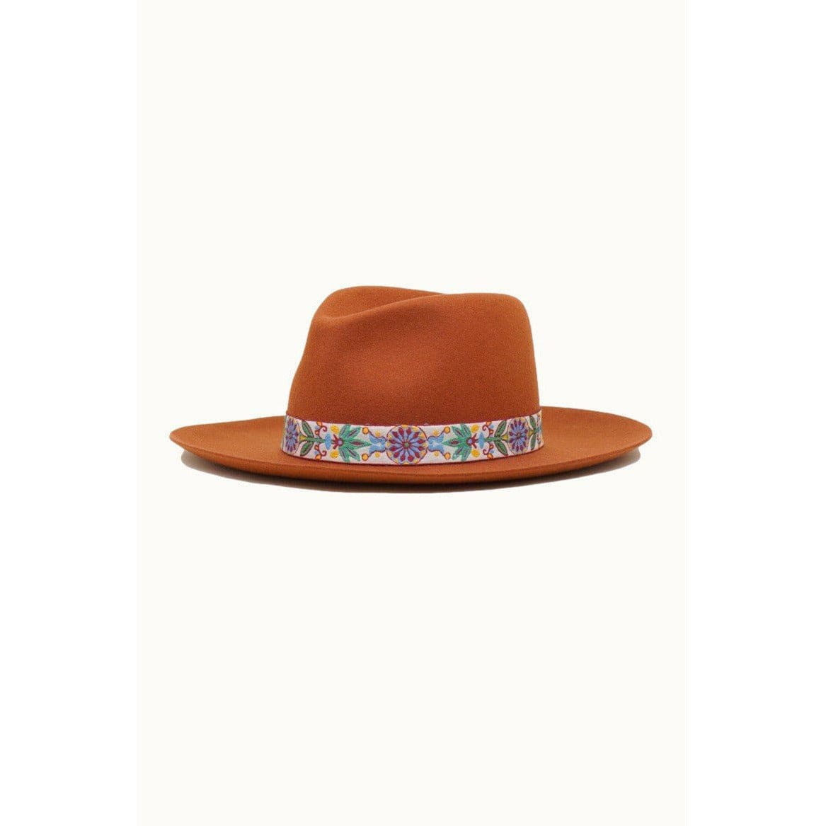 Women's felt fedora with detailed band Hat TheFringeCultureCollective