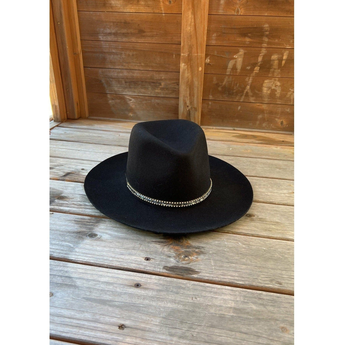 Women’s Felt rancher with beaded jewel band Hat TheFringeCultureCollective