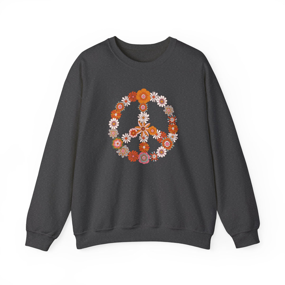Women's Floral Peace Sign Sweatshirt | Ladies Bohemian Sweater | Hippie Peace Print Sweatshirt TheFringeCultureCollective