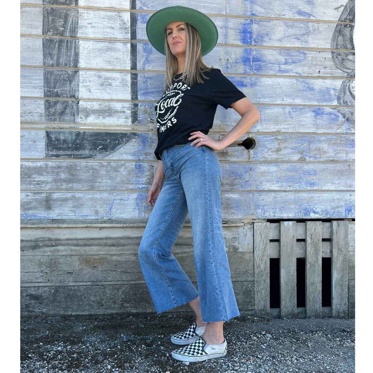 Women's Support Local Farmers graphic Tee Graphic T-shirt TheFringeCultureCollective